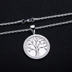Iced Out Tree of Life Pendant — 14K Gold