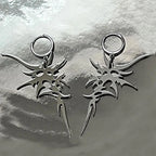 Grunge Accessories Thorns Letter Earrings Punk Charm Drop Earring for Women Irregular Earring Korean Fashion Jewelry