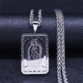 Virgin Mary Stainless Steel Pendant Necklace