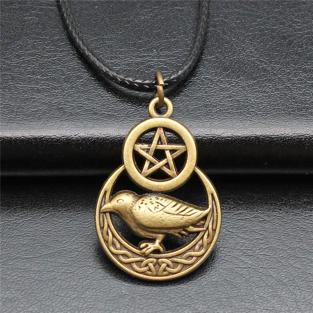 Pentagram Pendant Necklace for Men 45cm Chain
