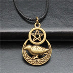 Pentagram Pendant Necklace for Men 45cm Chain