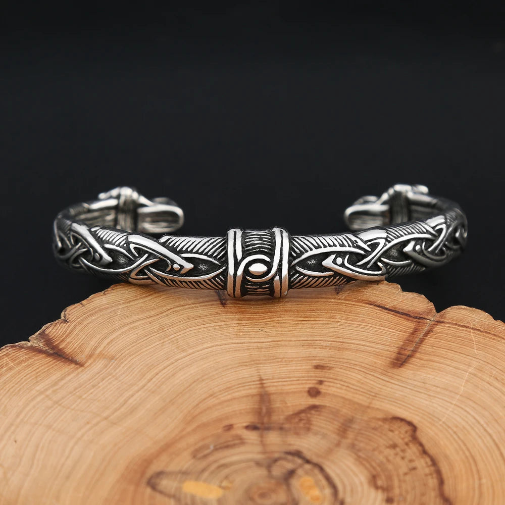 Viking Tiger Head Bracelet — Stainless