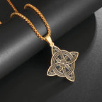 Celtic Witch Knot Pendant Necklace — Steel
