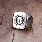 Alphabet Signet Ring — Stainless Steel