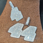 Custom Ice Number Word Pendant Chain Icy Baguettecz Letter Necklace Solid Back Laser Engraving Personalized His Birthday Gifts