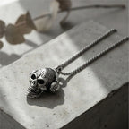 Headphone Skull Pendant Necklace — Stainless Steel