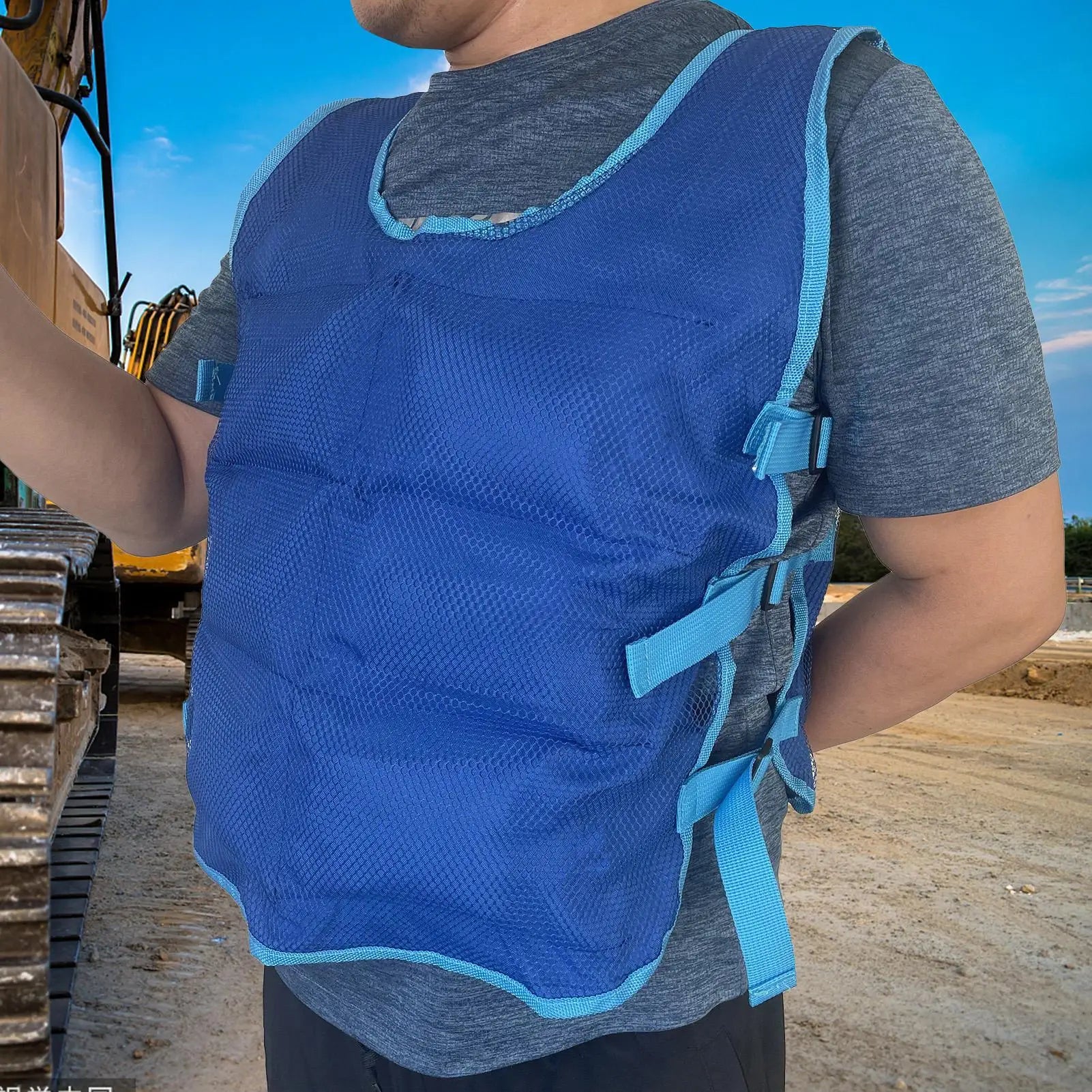 Ice Vest Cooling Safety Vest Outdoor High Temperature Clothing Adjustable Cool Jacket Summer Outdoor Ice Pack Cooling