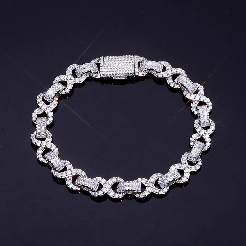 925 Silver VVS Moissanite Cuban Chain Necklace 10MM