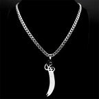 Sword Steel Pendant Islamic Arabic Imam Ali Knife