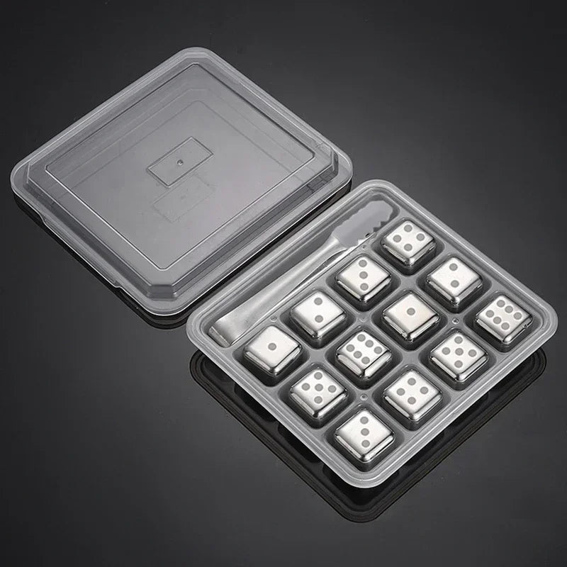 Reusable Whiskey Stones Stainless Steel Ice Cubes Quick-Freeze Wine Cooler Food Grade Metal Pellets Beer Cooler Bar