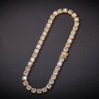 Uwin 10mm Square CZ Tennis Chain Luxury Bling Full Iced Out Necklace Men Miceo Pave Setting Jewelry Women Accessories New In