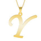 Initial 26 Letters Pendant Stainless Steel Necklaces For Women Men Accessories English Alphabet Necklace Fashion