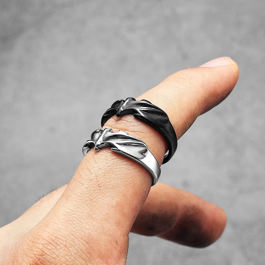 Bat Ring Black — Stainless Steel