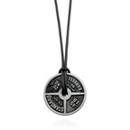 Vintage Punk Weightlifting Plates Barbell Dumbbell Pendant Necklace Fashion Trend Men Fitness Gym Sports Jewelry Gift