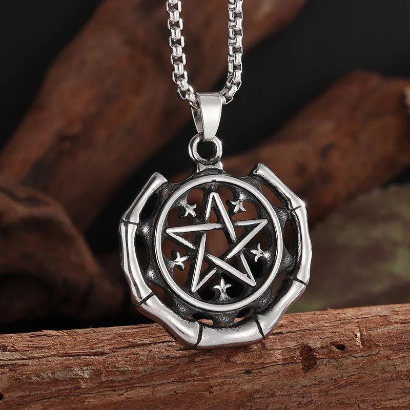 Cool Heavy Bicycle Chain Skull Motorcycles Engine Metal Pendant Jewelry Motor Biker Skull Cross Men Pendant