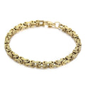 Fongten 4/5/6/8mm Byzantium Bracelet For Men Stainless Steel Box Chain Wirstband Charm Men Bangle Bracelets Jewelry