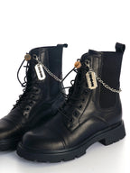 1pc Trendy Metal Shoe Chain - Gothic Skull Moth Pendant Classic Combat Boot Accessories Punk Charm Street Style Shoe