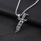 Men's Necklace Stainless Steel Skull Pendant Vintage hip-hop Jewelry Silver Color Male Neck Chain Punk Jewelry