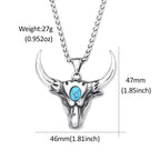 Vintage 316L Stainless Steel Bull Head Pendant Necklace For Men Women Hip Hop Fashion Animal Punk Jewelry Amulet Gifts