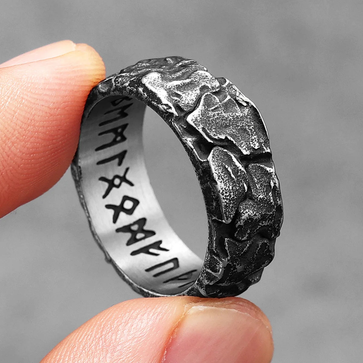 Viking Rune Ring — Stainless Steel