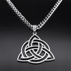 Celtic Knot Trinity Pendant Necklace — Stainless Steel