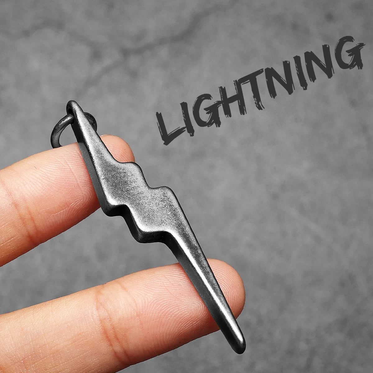 Lightning Minimal Pendant — Stainless Steel