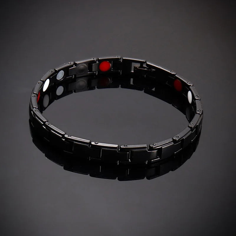 Men's Casual Magnetic Black Bracelet — Zinc Alloy
