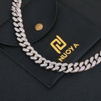 Gold Cuban Bracelet Iced Out 12MM Monaco 18K