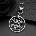 Angel Seal Pendant Keyring — Stainless Steel