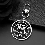 Angel Seal Pendant Keyring — Stainless Steel