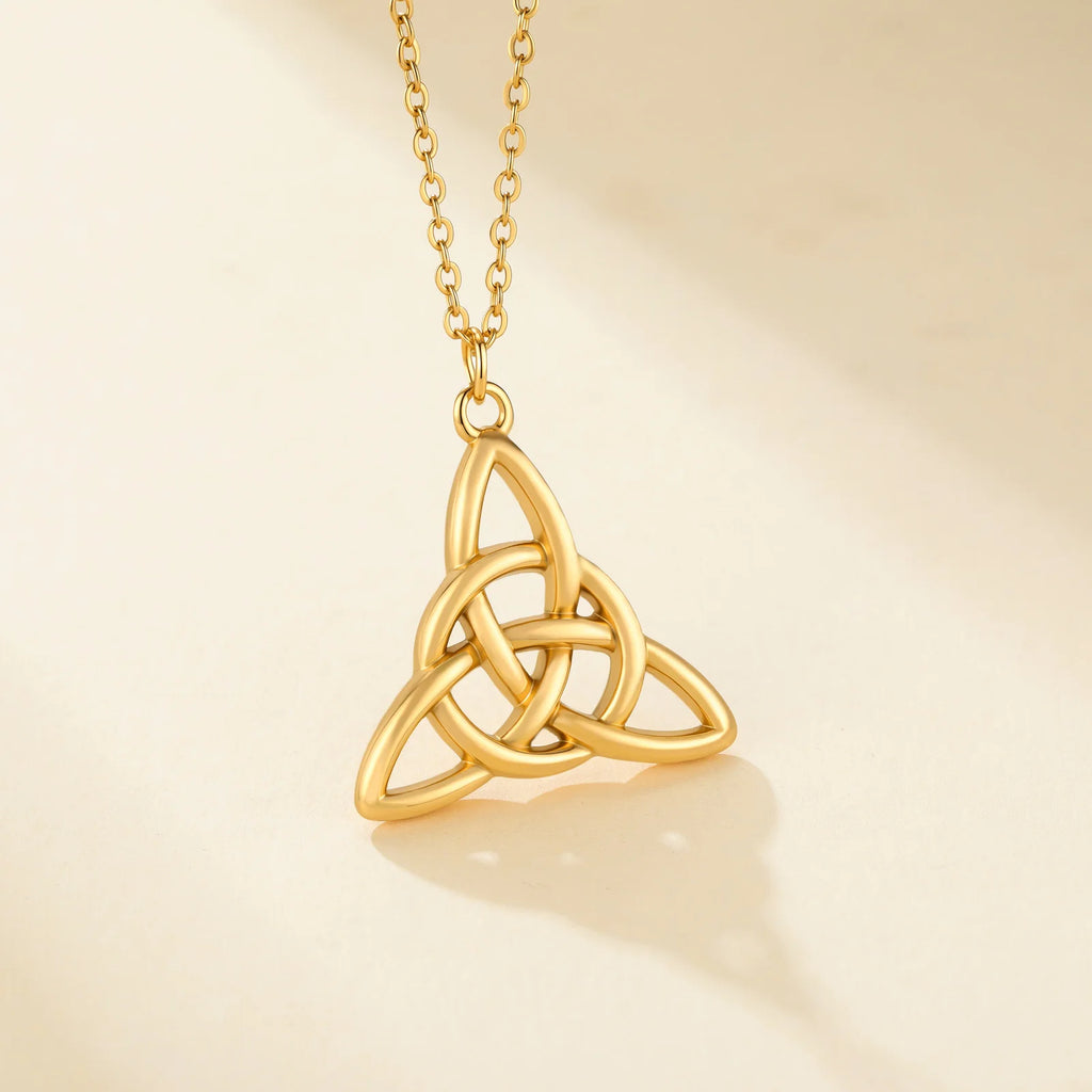 Celtic Trinity Knot Choker Necklace — Steel