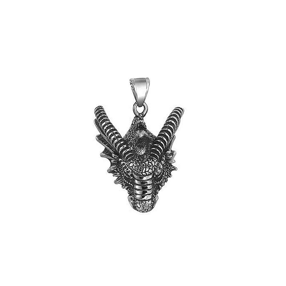 Viking Dragon Biker Pendant — Stainless