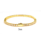 Gold Tennis Chain Full Diamond 3/4/5MM
