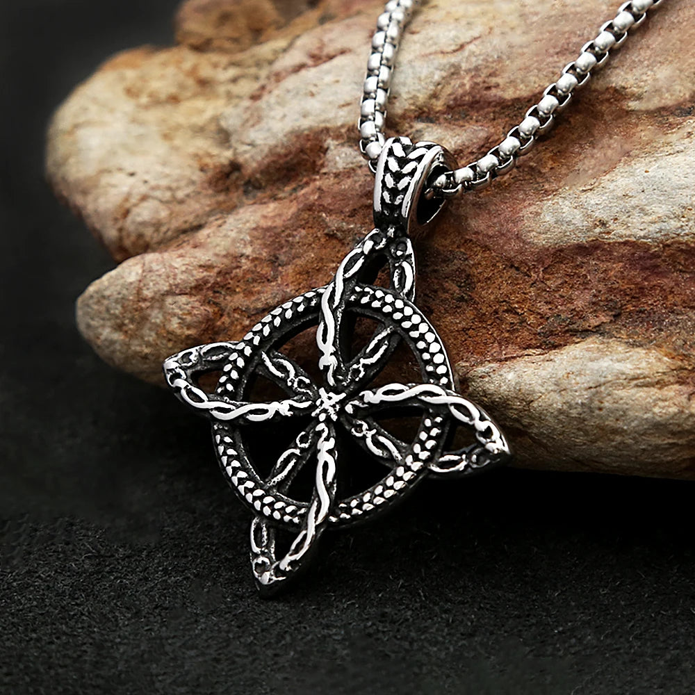 Celtic Stainless Steel Pendant Necklace