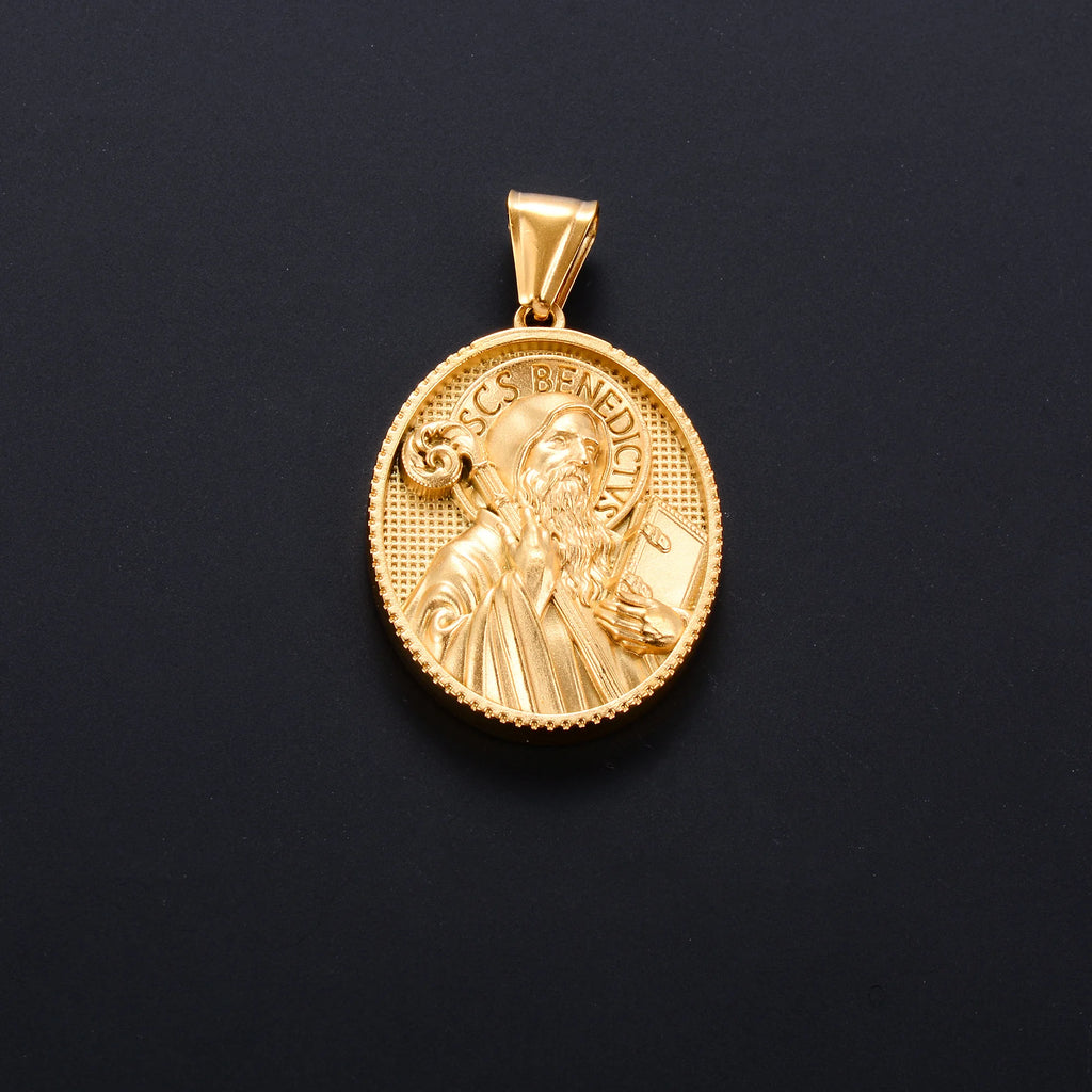 Jesus Cross Gold Pendant Necklace