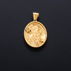 Jesus Cross Gold Pendant Necklace