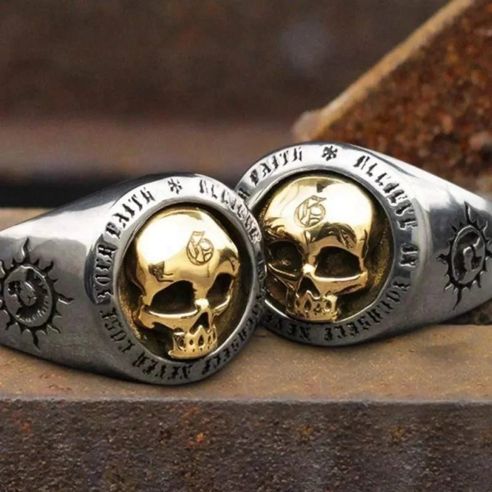 2024 Popular European and American Domineering Skull Men's Rings Personalized Punk Trend Hip-hop Rock Men's Rings