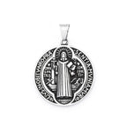 Saint Benedict Steel Pendant Vintage 316L Exorcism