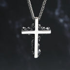 Cross Skull Pendant Necklace — Stainless Steel