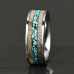 Red Personalized Couple Tungsten Carbide Ring with Spider Pattern Dome Edge,Comfortable Fit, Fashionable Daily Item,Wedding Ring