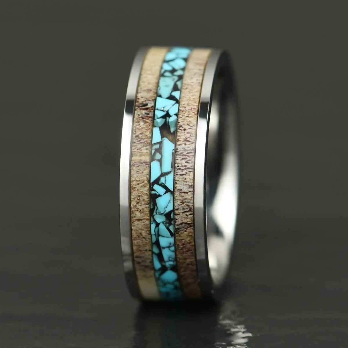 Red Personalized Couple Tungsten Carbide Ring with Spider Pattern Dome Edge,Comfortable Fit, Fashionable Daily Item,Wedding Ring