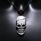 FX020 Ox bone carving necklace skull pendant Punk Choker Retro Jewelry Tribal style Imitation Yak Bone necklace Amulet