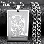 King of Hearts Pendant Necklace — Stainless Steel