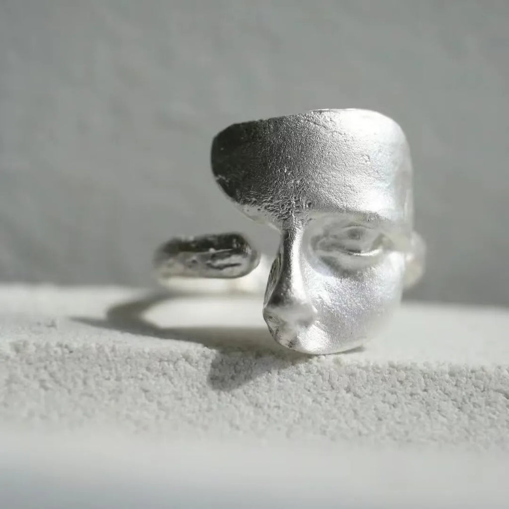 2Pcs Vintage Gothic Steel Skull Mask Rings Design Alloy Finger Rings Set for Men Women New Trend Creative Punk Jewerly Gift