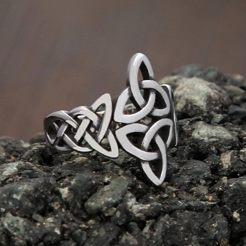 Viking Steel Ring Celtics Knot Punk 316L