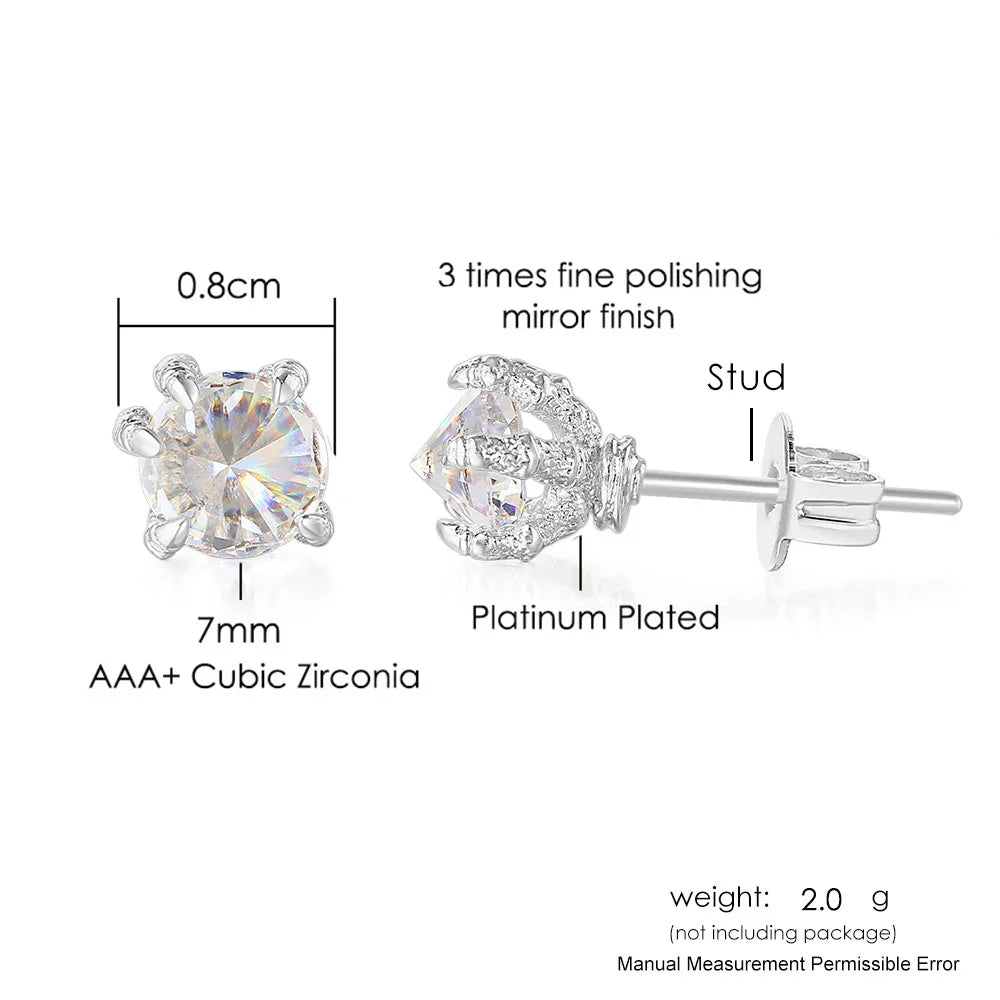 Iced Out Stud Earrings — Gold