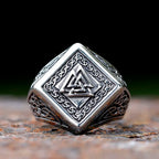 New Vintage 316L Stainless Steel Viking Valknut Amulet Ring Punk Women Men Unisex Jewelry For Party Gift Free Shipping