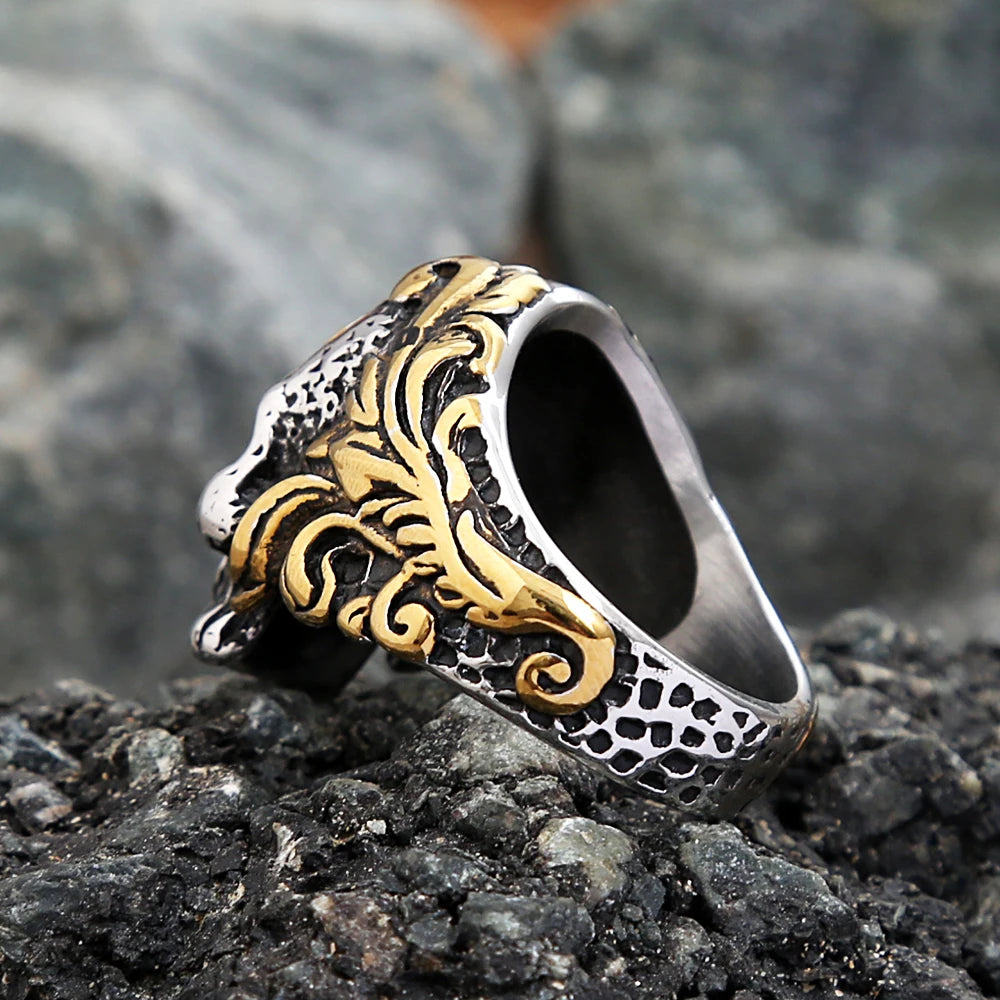Vintage Templar Masonic Skull Rings For Men 316L Stainless Steel Freemason AG Signet Ring Punk Biker Fashion Jewelry Party Gifts