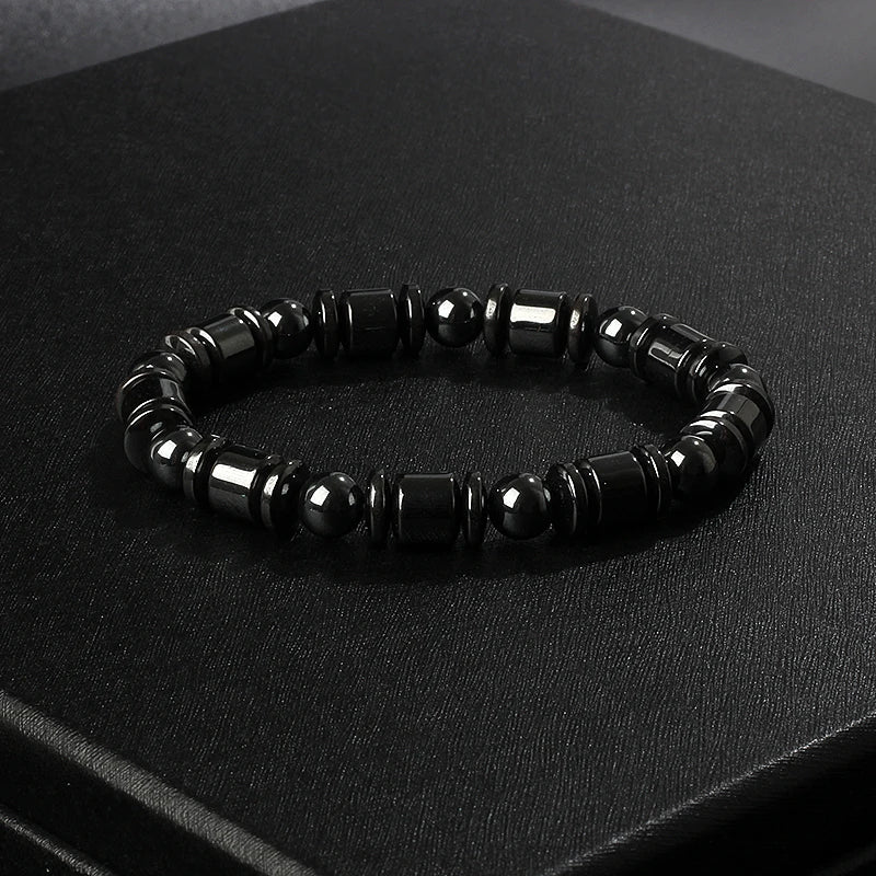 Fashion Wave Hematite Magnetic Bracelet Men Original Beaded Hematite Energy Bracelets for Women Positive Energy Jewelry