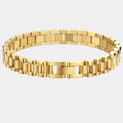 Gold Watchband Adjustable Chain Bracelet — Stainless Steel